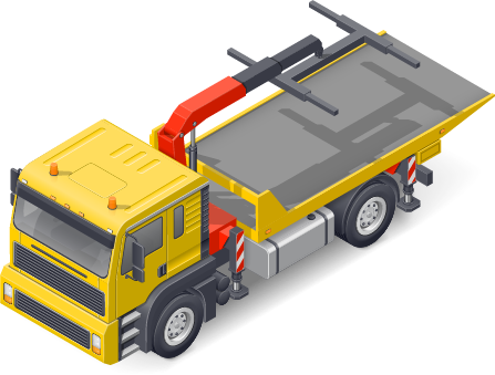 Transporte em plataforma pequena - guincho